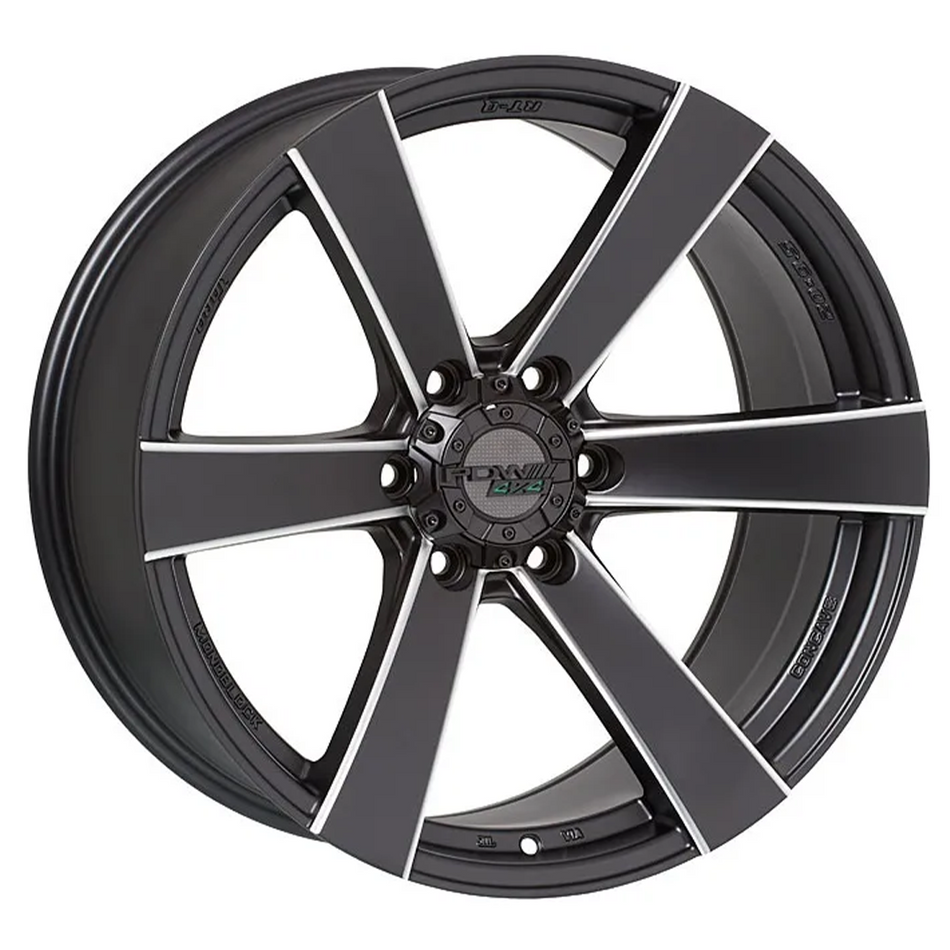 CHANGE SATIN BLACK MILLED EDGE 20X9.5 6/139.7 18