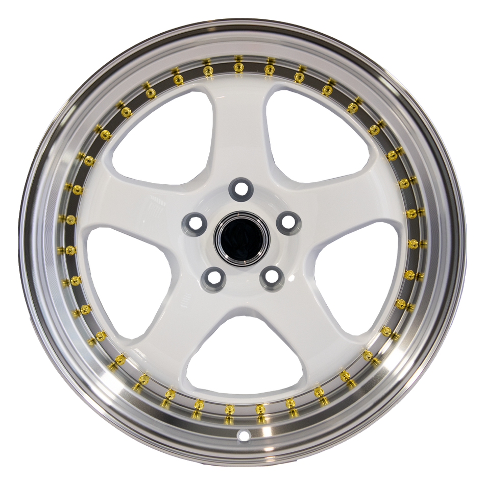 1091 WHITE WITH MACHINED LIP 18X10.5 5/114.3 22