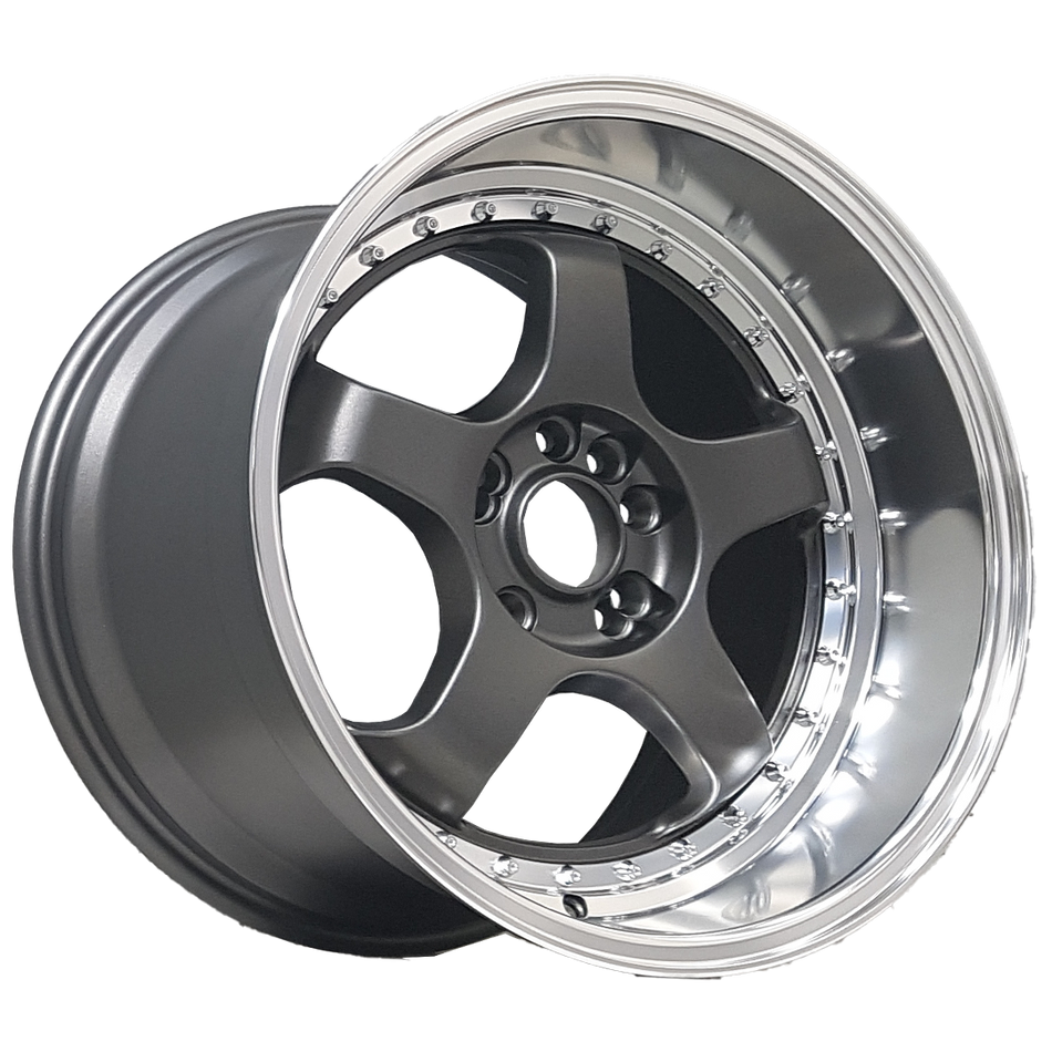 WOLF S1P GUNMETAL POLISHED LP 18X10 15P 4X114/5X114