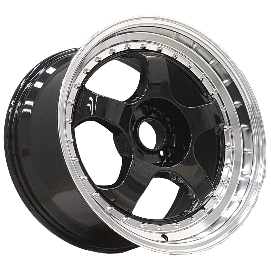 WOLF S1P BLACK POLISHED LP 18X8 30P 4X114/5X114